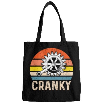Discover Cranky Vintage Sun funny Bicycle Lovers Bags