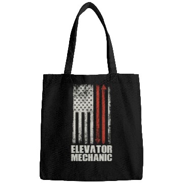 Discover Elevator Mechanic Maintenance USA Flag Technician Bags