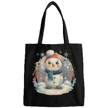 Discover Christmas Golf Snowman Santa Hat Gift design Bags