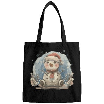 Discover Christmas Golf Snowman Santa Hat Gift design Bags