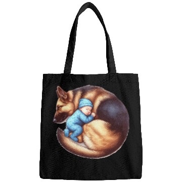 Discover Sleeping Baby and German Shepherd Design Bags