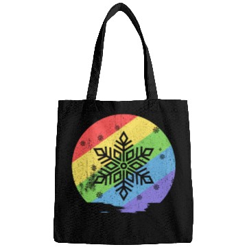 Discover Christmas snowflake rainbow Bags