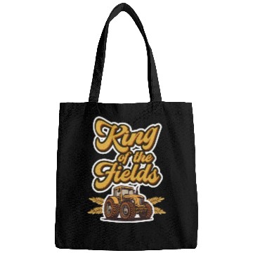 Discover farmer funny quote tractor Bags