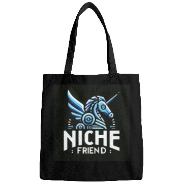 Discover Niche Friend Pegasus Vector Unicorn Head Robot Bags