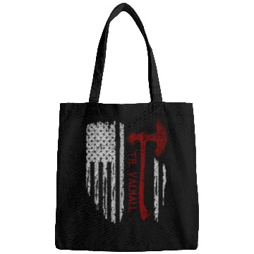 Discover Vikings Axe Valhalla US Flag Bags Viking