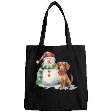 Discover Dachshund Through The Snow Bags