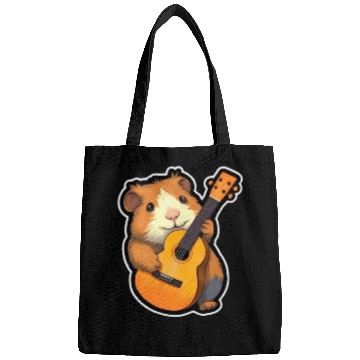 Discover Guinea Pig with Guitar for a Guinea pig owner Bags