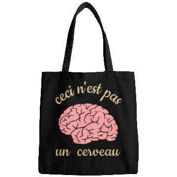 Discover Ceci Nest Pas Un Cerveau Art Teacher Brain Bags