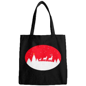 Discover deers in a winter scene Bags
