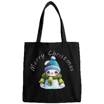 Discover Merry Christmas cute snowman Bags