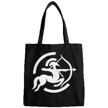 Discover Zodiac Sagittarius Arc Icon Minimalistic White Bags