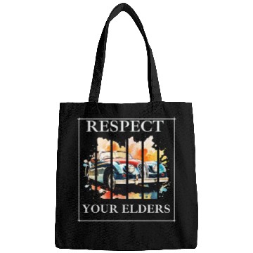 Discover Respect Your Elders vintage Old Classic Muscle Car Bags