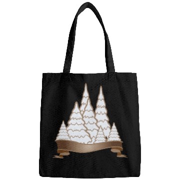 Discover beautiful gingerbread forest for Christmas Bags