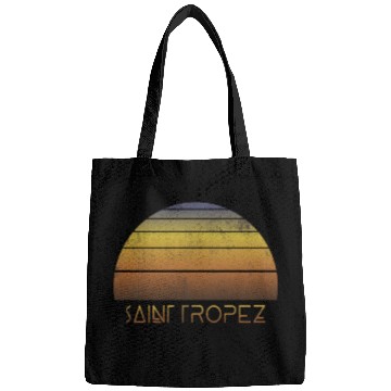 Discover Retro Saint Tropez Sunset Vacation Souvenir Bags