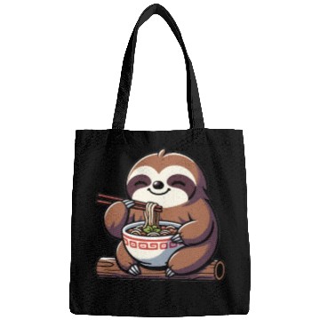 Discover Cute Sloth Eats Ramen Noodles Sloths Ramen Bags