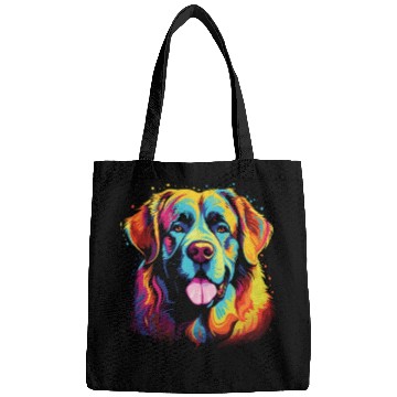 Discover Watercolor Colorful Great Pyrenees Bags