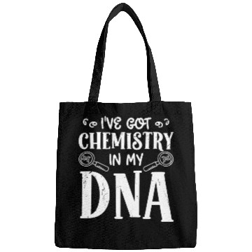 Discover Chemistry in my dna chemist science chemical lab Bags