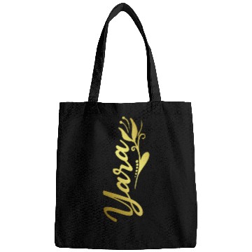 Discover Yara Name Faux Gold Tulip Flourish Bags