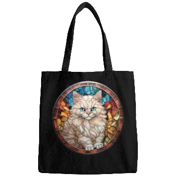 Discover Ragdoll kitten in stained glass Bags