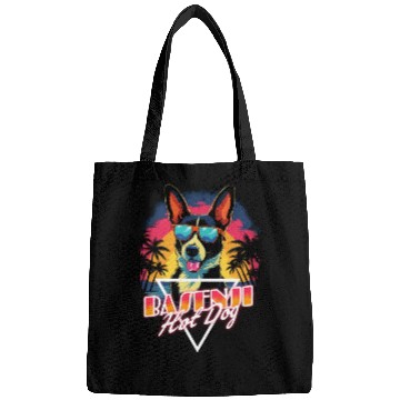 Discover Retro Wave Basenji Hot Dog Bags