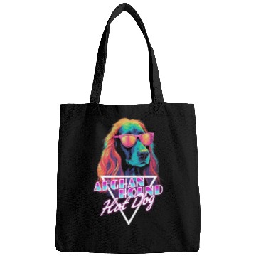 Discover Retro Wave Afghan Hound Hot Dog Bags