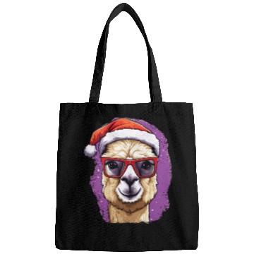 Discover Christmas Llama with Glasses Bags