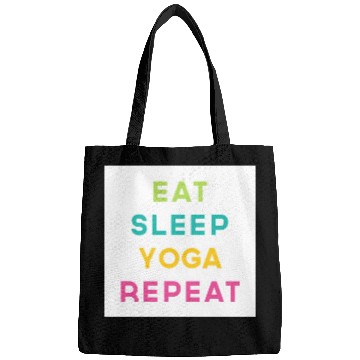 Discover Eat Sleep Yoga Repeat Meditation Exercise Quote Bags