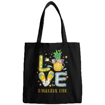 Discover Teacher Life Pineapple Sunglasses Flip Flop Bags