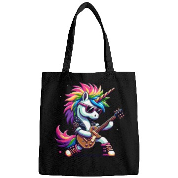 Discover Pixel Punk Rock Unicorn Bags