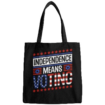 Discover Independence Means Voting American Flag Voter Vote Bags