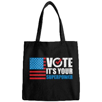 Discover Patriotic American Flag It's Your Superpower Bags