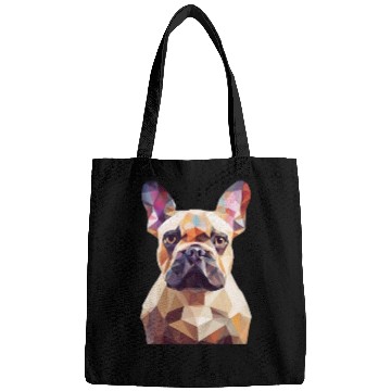 Discover French bulldog, polygon dog,polygon art Bags