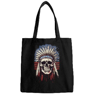Discover Skull Indian Chief Native American USA Bags