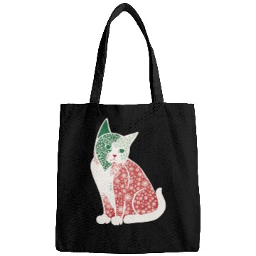 Discover Christmas snowflake cat v2 Bags