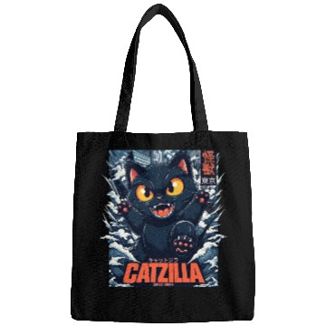 Discover Kaiju Catzilla in Japan Tokyo Bags