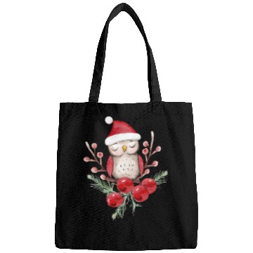 Discover Santa Owl Christmas Santa Hat Bags