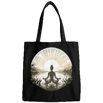 Discover Yoga lotus design Bags