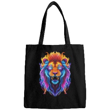 Discover Roaring Spectrum: Colorful Lion Face Bags