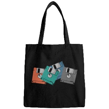Discover colorful Floppy Disks Retro Memory Module Data Car Bags