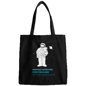 Discover Black White Astronauts and Aliens Bags
