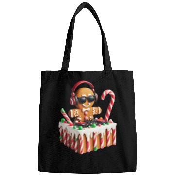 Discover Gingerbread DJ Booth Christmas Holiday Candy Cane Bags