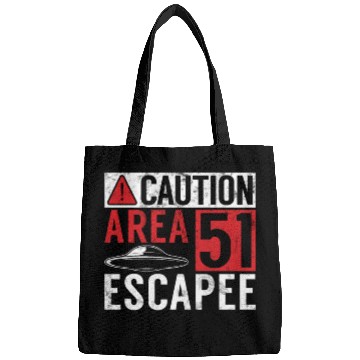 Discover Caution Area 51 Escapee Alien Aliens Ufo Gifts Bags