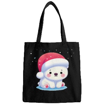 Discover "Snowflakes and Smiles: The Polar Bear on Christma Bags