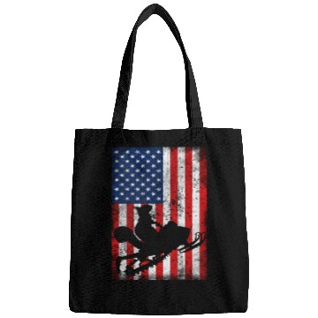Discover Cute Squirrel Snowmobile USA Flag Snowmobiling Bags