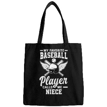 Discover My Favorite Baseball Player Calls Me Niece Bags