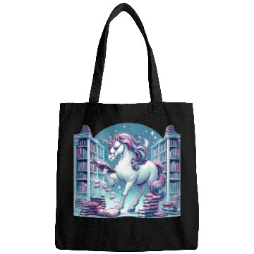 Discover Unicorn Librarian in Enchanted Library Bags