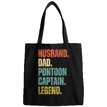 Discover Husband Dad Pontoon Captain Legend Bags