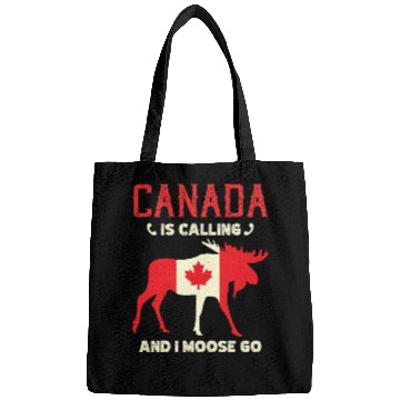 Discover Canada Moose Canadian Flag Maple Leaf Bags