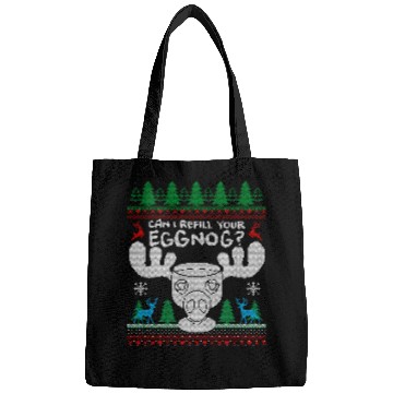 Discover Can I Refill your Eggnog? Ugly Christmas Themed Bags