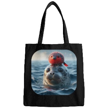 Discover Seal and pufferfish friends from the ocean Bags
